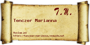 Tenczer Marianna névjegykártya