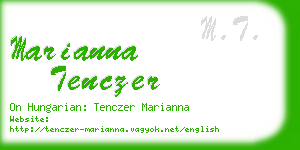 marianna tenczer business card